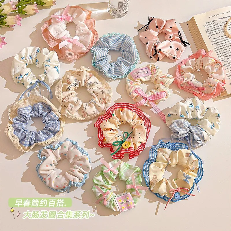 Sweet Bow Scrunchie for Women – Cute Ribbon Hair Tie with Bowknot, Elegant Ponytail Holder for Bun & Ponytail, Soft Hair Accessory for Girls
